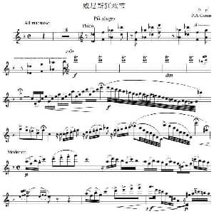 长笛曲谱 | 威尼斯狂欢节