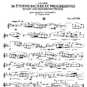 萨克斯谱 | Guy Lacour 50 首萨克斯练习曲之43 Guy Lacour
