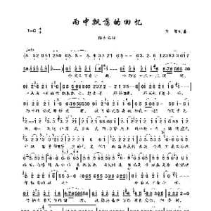 雨中飘荡的回忆_歌曲简谱_词曲:刀郎 刀郎