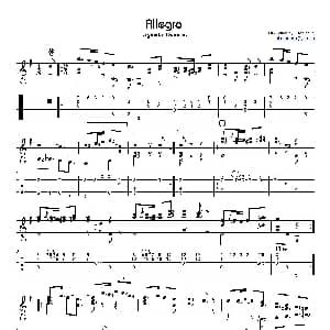 aguado allegro 吉他谱 阿瓜多