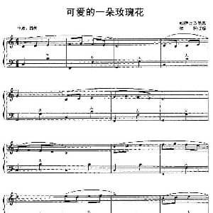 手风琴谱 | 可爱的一朵玫瑰花 植松 改编