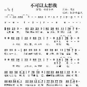 不可以太想我_歌谱投稿_词曲:穆真 穆真