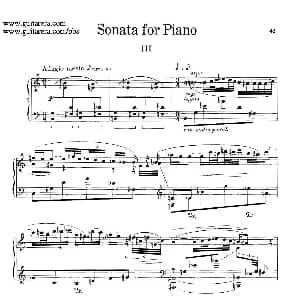 Piano Sonata Op.26 钢琴谱 塞谬尔 巴伯 Samuel Barber