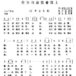 你为何凝望在路上 俄罗斯 _外国歌谱_词曲:任之成译词 钟立民配歌