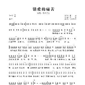 错爱的痛苦_歌曲简谱_词曲:吴浪 吴浪