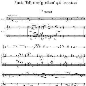 小提琴谱 | Sonata Poema aenigmaticum 小提琴 钢琴伴奏 1st movement Joachim Knoph