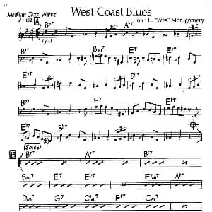West Coast Blues 钢琴谱
