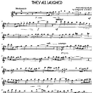 萨克斯谱 | 经典蓝调小品 They all Laughed