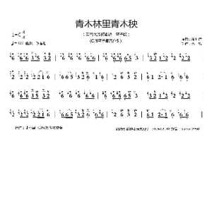 青木林里青木秧_歌谱投稿_词曲: 周汇洋