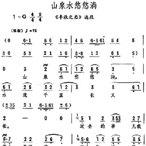 评剧谱 | 山泉水悠悠淌 丰收之后 选段 筱俊亭
