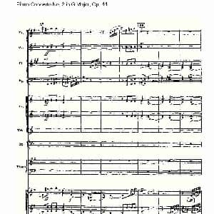 G大调第二钢琴协奏曲, Op.44第三乐章 钢琴谱