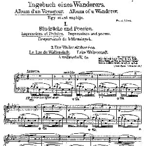 Album d'un Voyageur S.156 钢琴谱 弗兰茨 李斯特