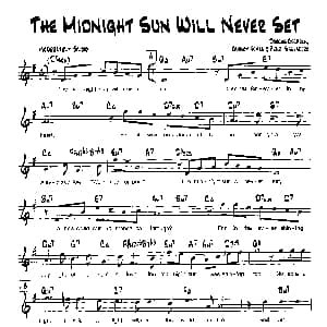 THE MIONIGHT SUN WILL NEVER SET 降B爵士乐谱