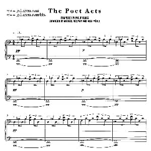 电影 时时刻刻 配乐 1. 诗意的画面 The Poet Acts 钢琴谱 菲利普 格拉斯 Philip Glass