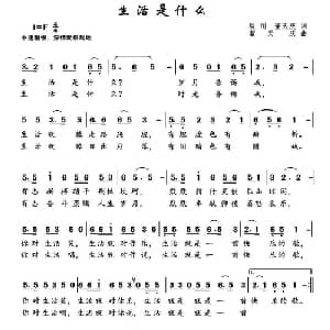 生活是什么_通俗唱法乐谱_词曲:琰川 董天庆 董天庆
