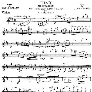 小提琴谱 | 沉思 选自歌剧 泰伊思 马思涅