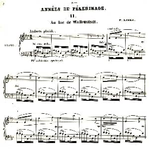 旅行岁月 钢琴谱 李斯特