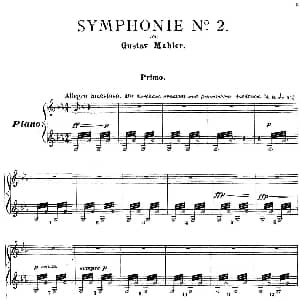 c小调第二交响曲 复活 钢琴谱 古斯塔夫 马勒