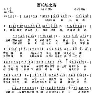 西拍坡之春_歌谱投稿_词曲:马国超 马国超