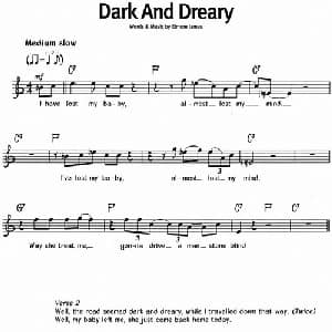 蓝调音乐:Dark And Dreary_外国歌谱