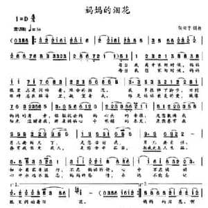 妈妈的泪花_民歌简谱_词曲:张云平 张云平