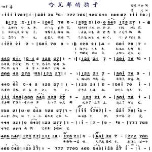 哈瓦拉的孩子_歌曲简谱_词曲:安波,木青 劫夫