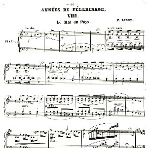 旅行岁月 钢琴谱 李斯特