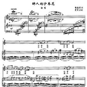 醉人的沙枣花_民歌简谱_词曲:鲁淑然 夏中汤