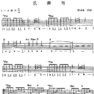 民族吉他弹唱 花瓣雨 吉他谱 童安格