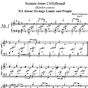 童年情景 1 钢琴谱