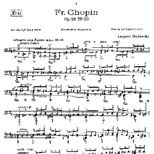 肖邦 练习曲 Fr.Chopin Op.25 No10 钢琴谱 Godowsky改编