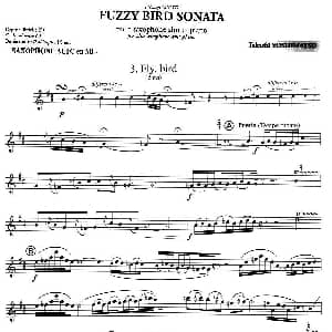 萨克斯谱 | Fuzzy Bird Sonata 绒毛鸟奏鸣曲 3 Fly Bird 吉松隆