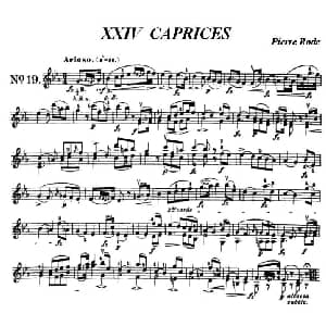 小提琴谱 | 24首小提琴练习曲之19 罗德