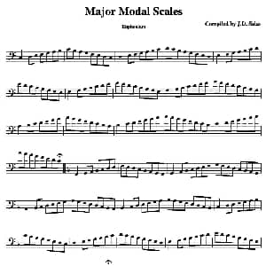Major Modal Scales Euphonium 上低音号练习教材选曲