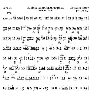 京剧谱 | 人生在天地间原有俊丑 金玉奴 选段 京胡伴奏谱