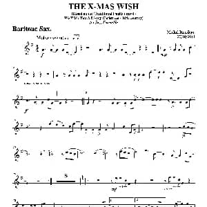 萨克斯谱 | THE X MAS WISH 上低音萨克斯分谱