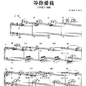 等你爱我 钢琴谱 小柯 小柯