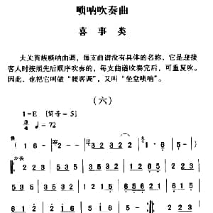 大关苗族唢呐吹奏曲调 喜事类 六