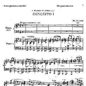 e小调第一钢琴协奏曲 Op.11 钢琴谱 弗雷德里克 肖邦 Frederic Chopin