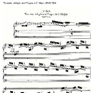 Toccata, Adagio and Fugue in C Major BWV 564 管风琴谱