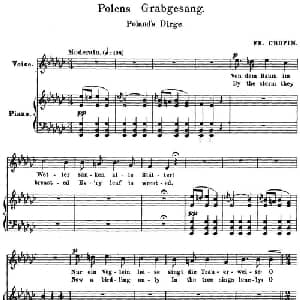 Chopin 17 Polish Songs Op.74,No.17_外国歌谱_词曲: 弗雷德里克 弗朗索瓦 肖邦