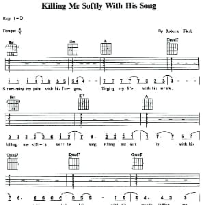 Killing Me Softly With His Song 吉他谱 Fugees