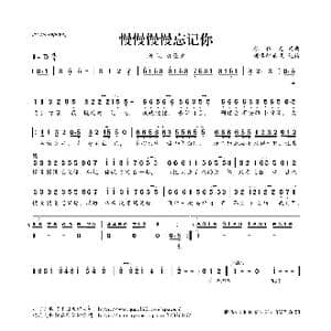 ​慢慢慢慢忘记你_歌曲简谱_词曲:廖伟志 廖伟志