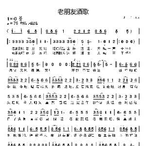 老朋友酒歌_歌谱投稿_词曲:湛才 湛才