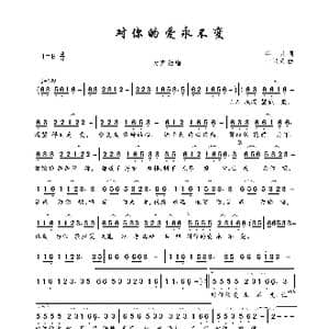对你的爱永不变_歌曲简谱_词曲:冬儿 一只舟