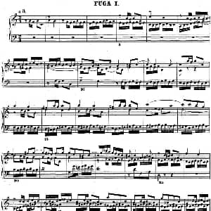 巴赫 平均律钢琴曲集 第二卷 之赋格曲 钢琴谱 巴赫