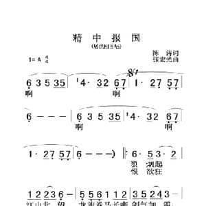 精忠报国_歌曲简谱_词曲:陈涛 张宏光