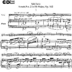 小提琴谱 | Violin Sonata No.2 in Eb Major Op.102 小提琴 钢琴伴奏