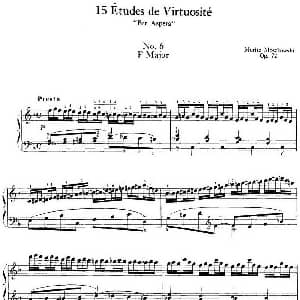 15 Etudes de Virtuosité Op.72 No.6 钢琴谱 莫什科夫斯基