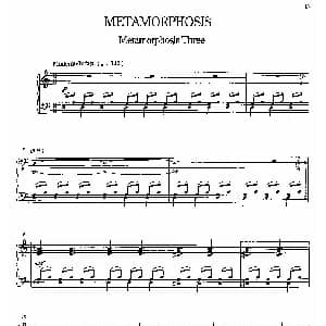 Metamorphosis 钢琴谱 菲利普 格拉斯 Philip Glass